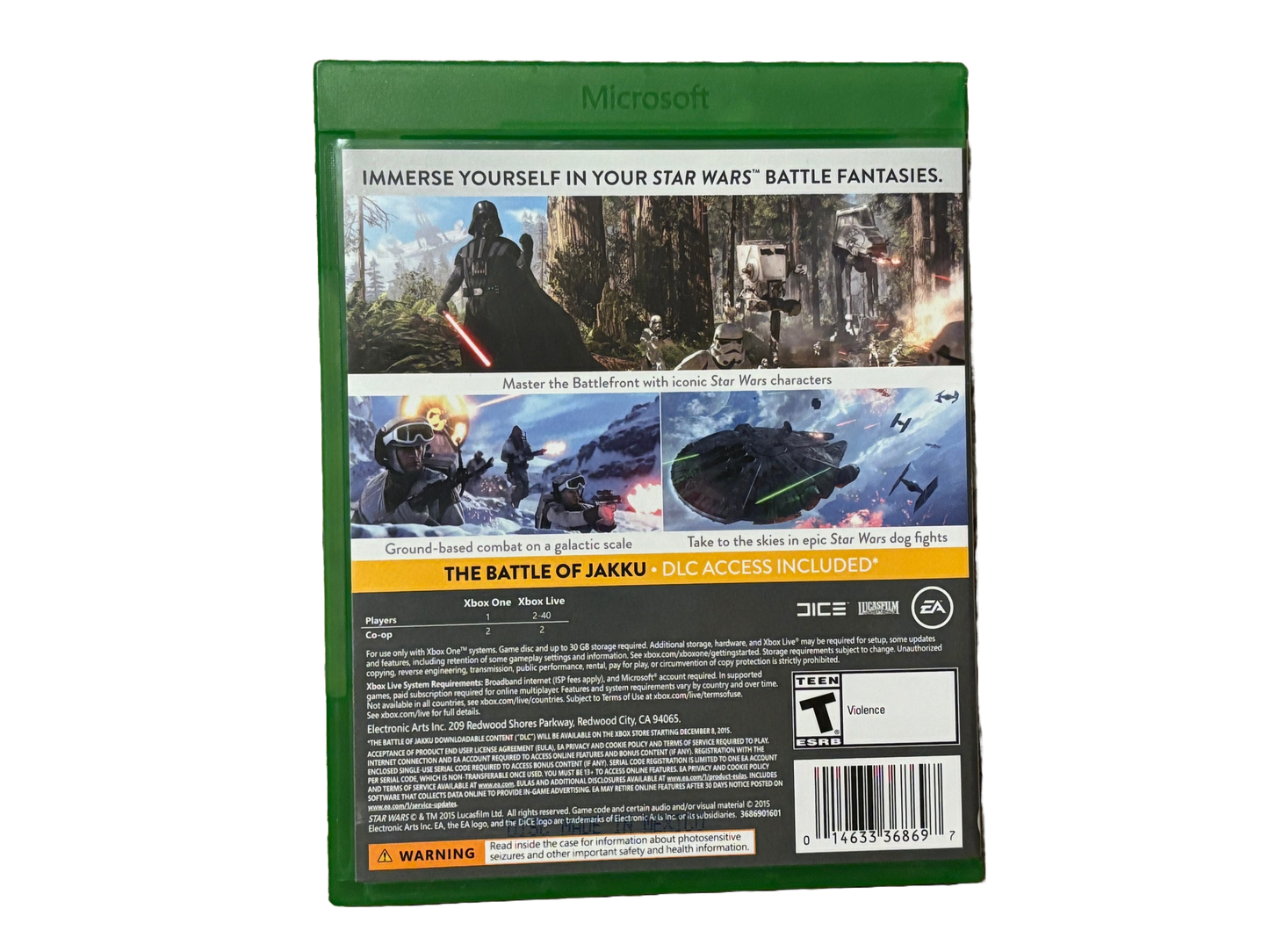 Star Wars Battlefront Microsoft Xbox One Game. Complete.