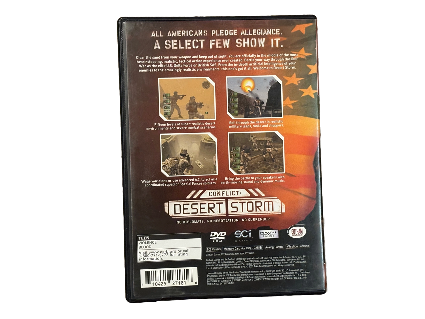 Conflict Desert Storm Sony PlayStation 2 PS2 Complete