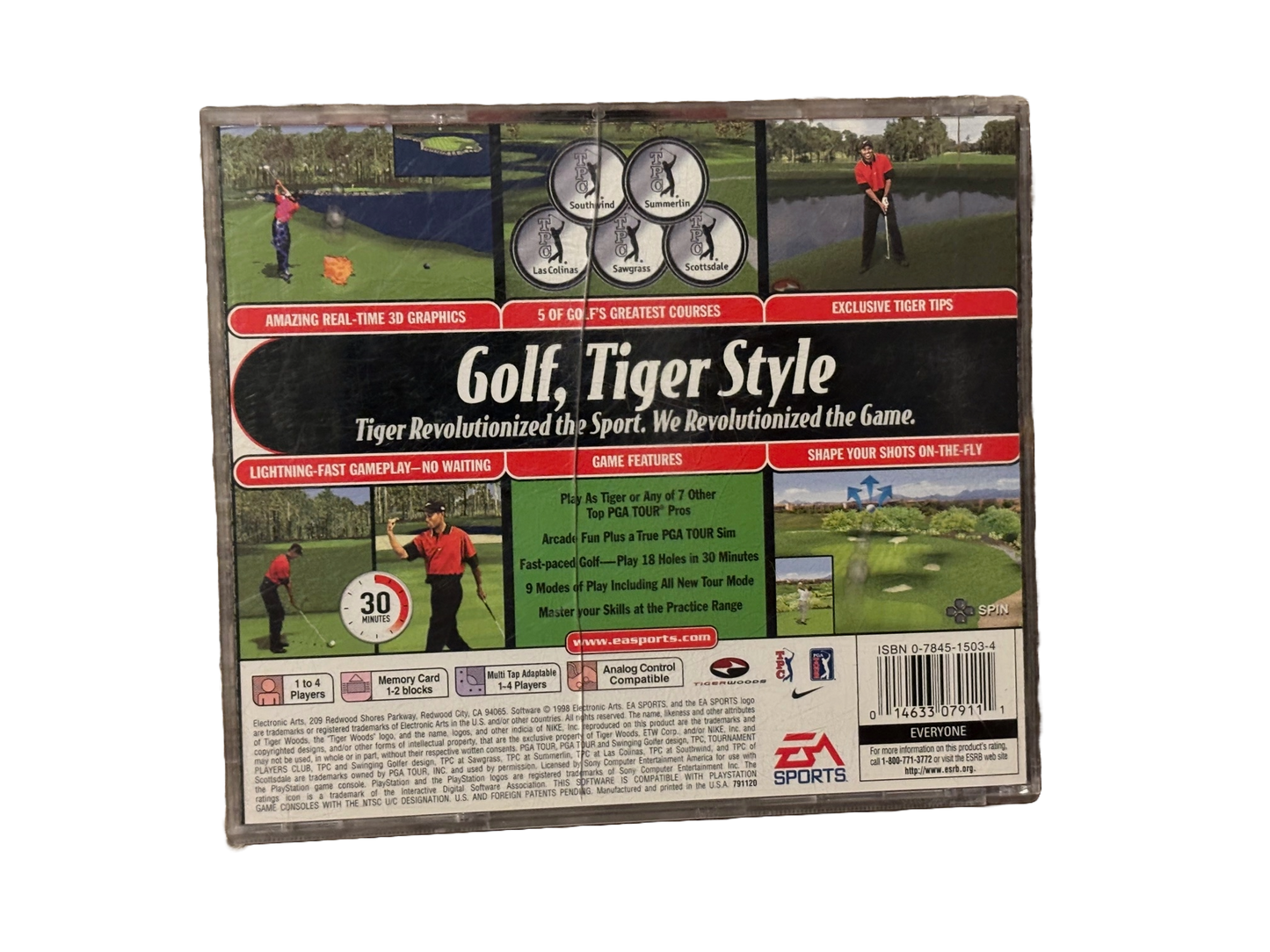 Tiger Woods 99 Sony PlayStation PS1 Complete