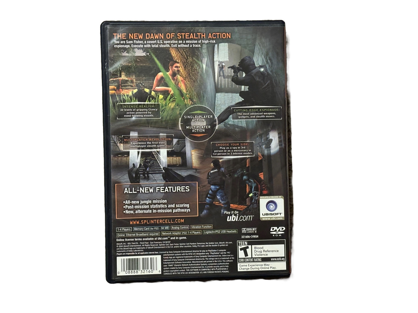 Splinter Cell Pandora's Tomorrow (Greatest Hits) Sony PlayStation 2 PS2 Complete