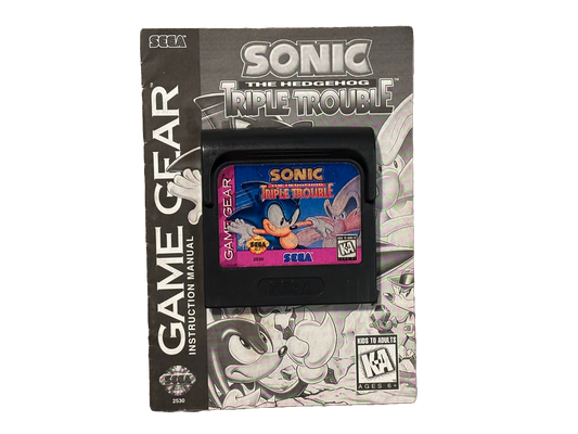 Sonic The Hedgehog Triple Trouble Sega Game Gear Video Game