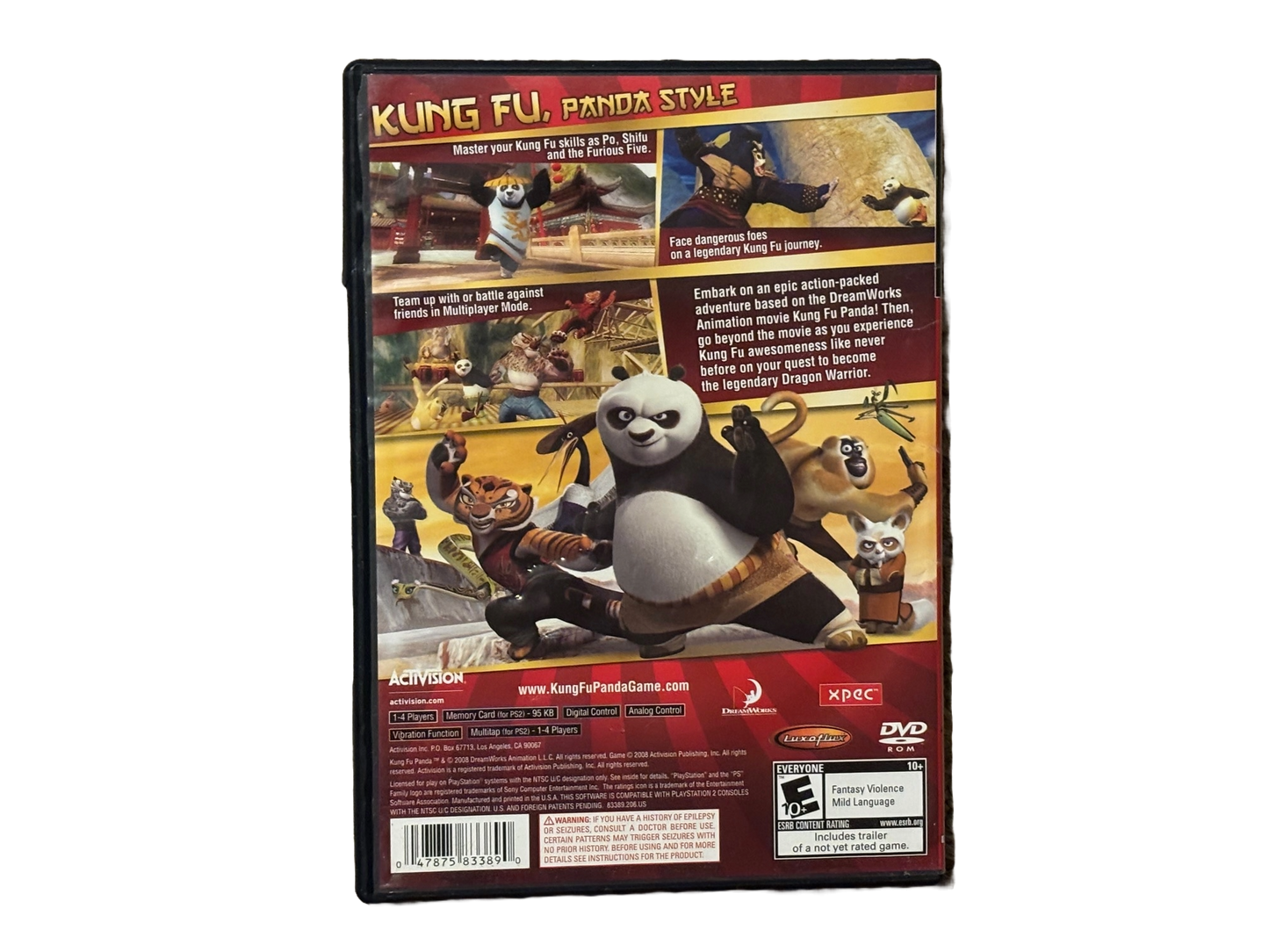 Kung Fu Panda Sony PlayStation 2 PS2 Game