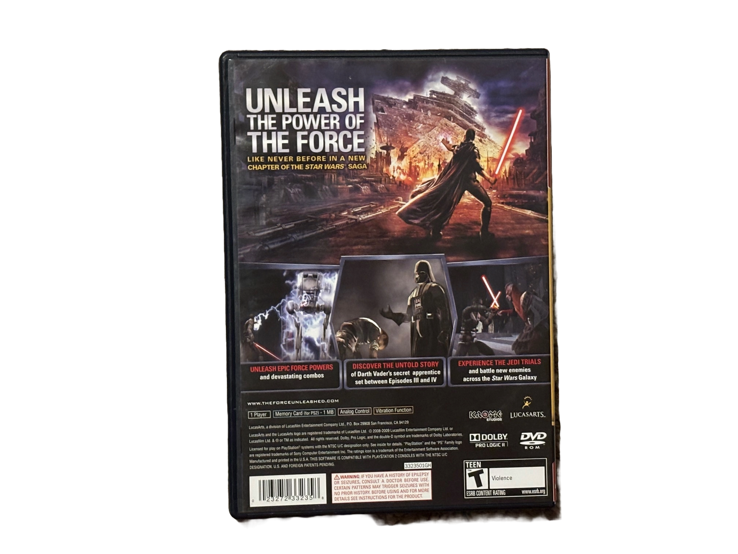 Star Wars The Force Unleashed Sony PlayStation 2 PS2 Game