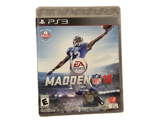 Madden NFL 16 Sony PlayStation 3 PS3 Game.