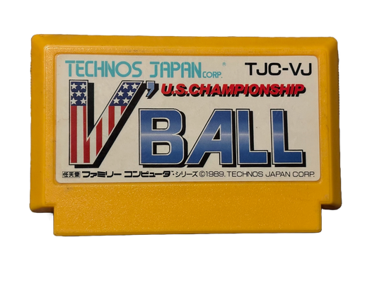 US Championship V-Ball Beach Volleyball Japanese Nintendo Famicom Video Game TJC-VJ