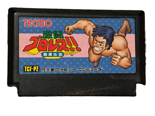 Gekitou Prores Pro Wrestling Toukon Densetsu Japanese Nintendo Famicom TCF-PZ