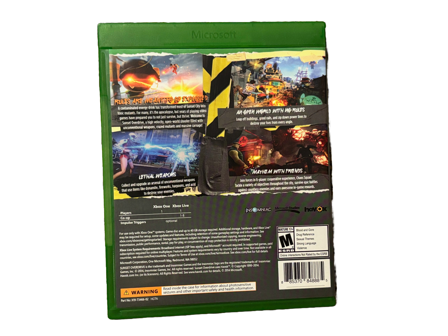 Sunset Overdrive Microsoft Xbox One Game