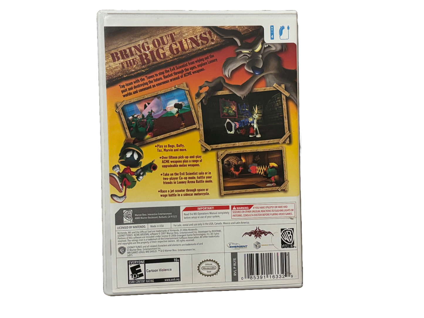 Looney Tunes Acme Arsenal Nintendo Wii Complete