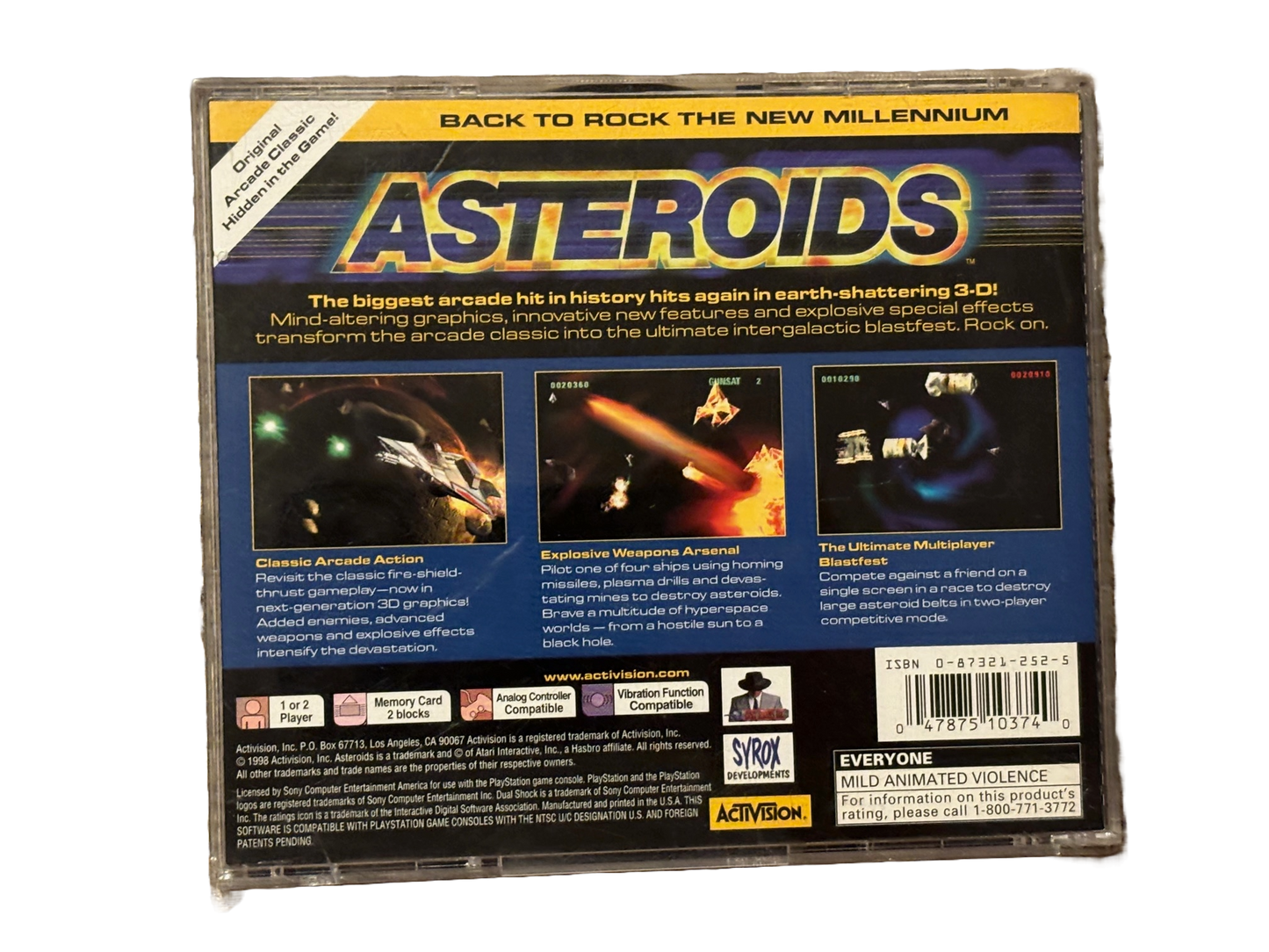 Asteroids Sony PlayStation PS1 Complete