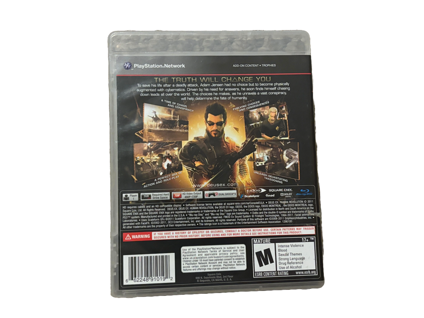 Deus Ex: Human Revolution Sony PlayStation 3 PS3 Complete