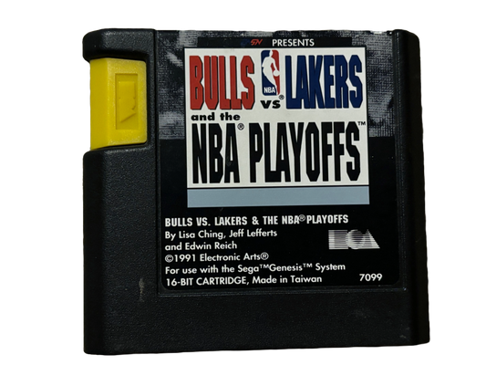 Bulls vs Lakers and the NBA Playoffs Sega Genesis Video Game