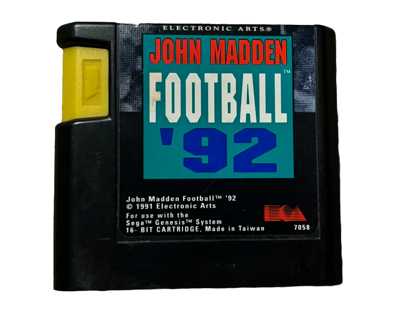 John Madden Football '92 Sega Genesis Video Game