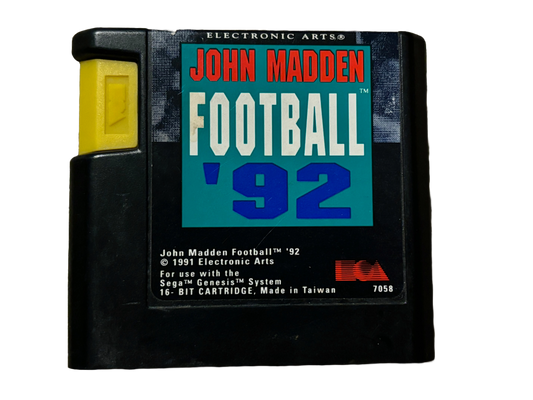 John Madden Football '92 Sega Genesis Video Game