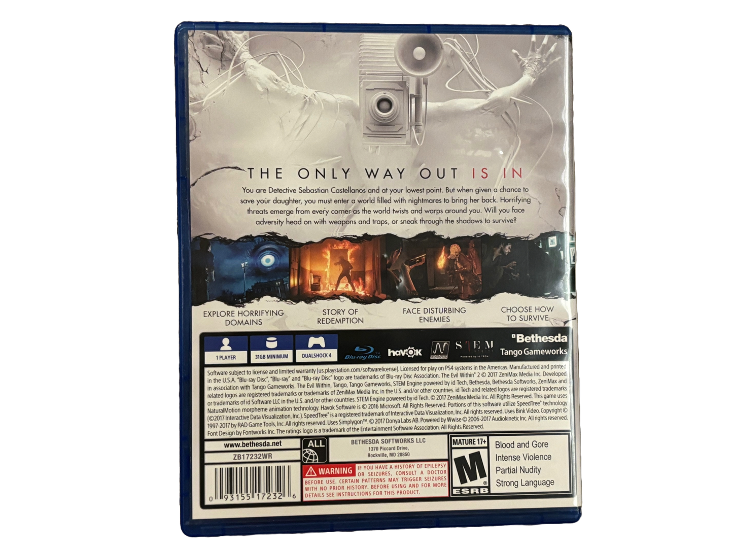 The Evil Within 2 Sony PlayStation 4 PS4 Complete