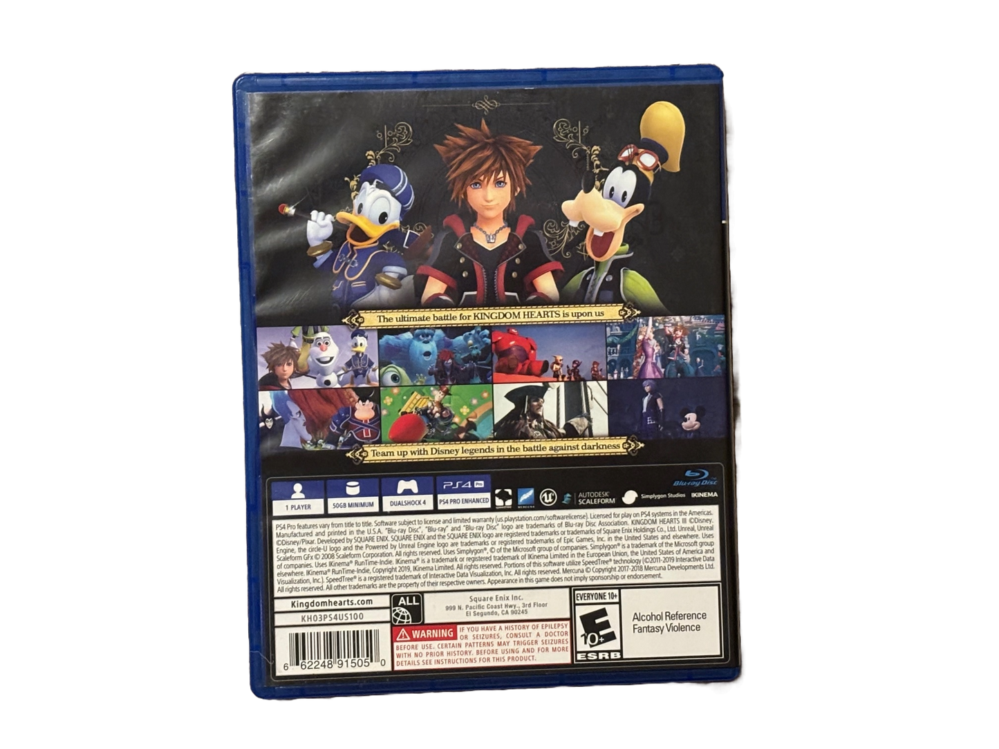 Kingdom Hearts Sony PlayStation 4 PS4 Complete