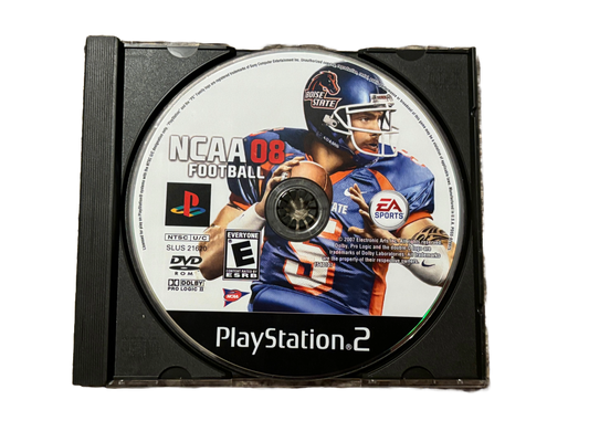 NCAA Football 08 Sony PlayStation 2 PS2 Game. Complete.