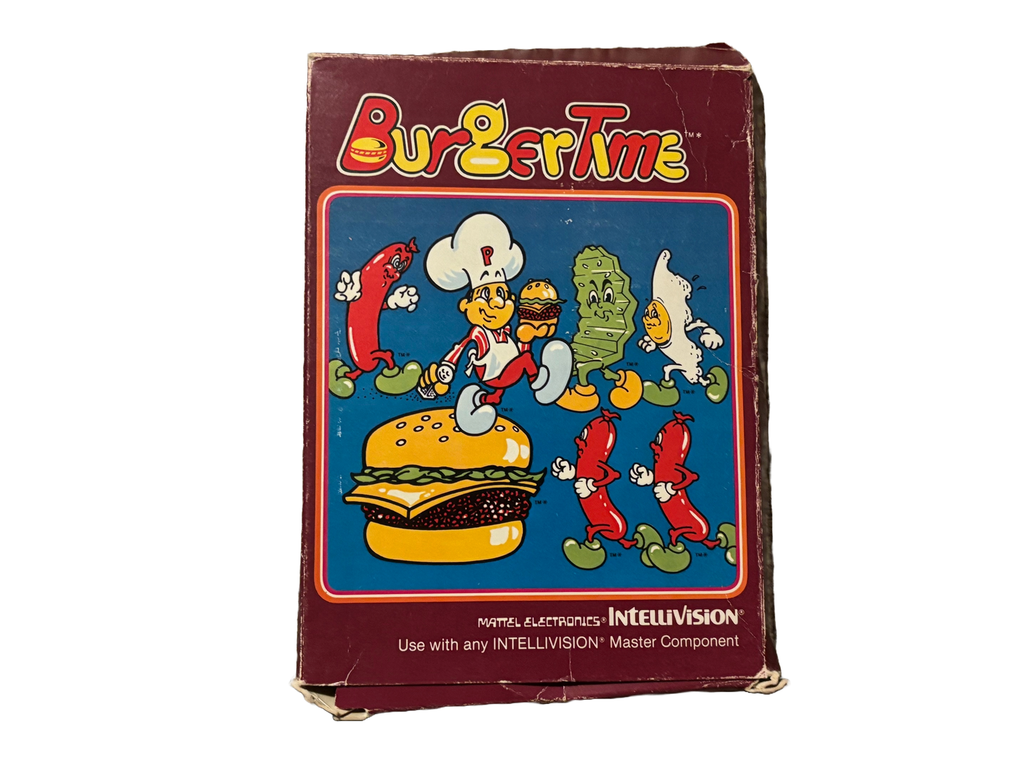 Burgertime Mattel Intellivision Video Game. Complete.