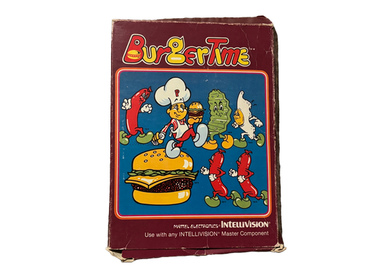 Burgertime Mattel Intellivision Video Game. Complete.