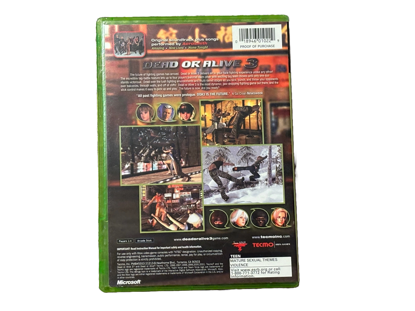 Dead or Alive 3 Original Xbox Video Game