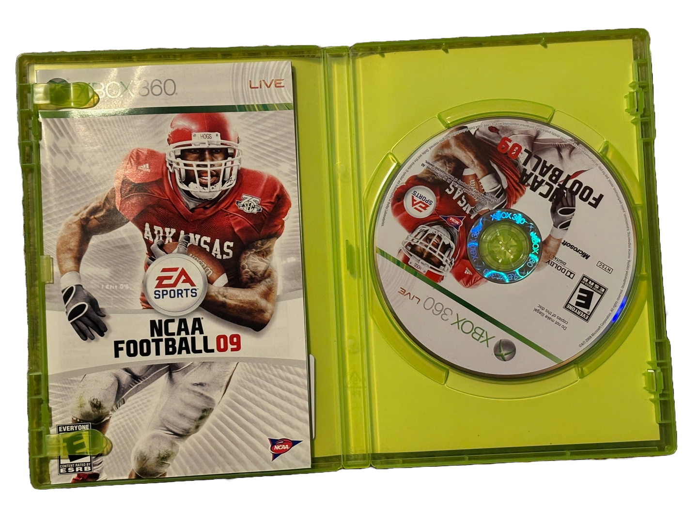 NCAA Football 09 Microsoft Xbox 360 Video Game. Complete.
