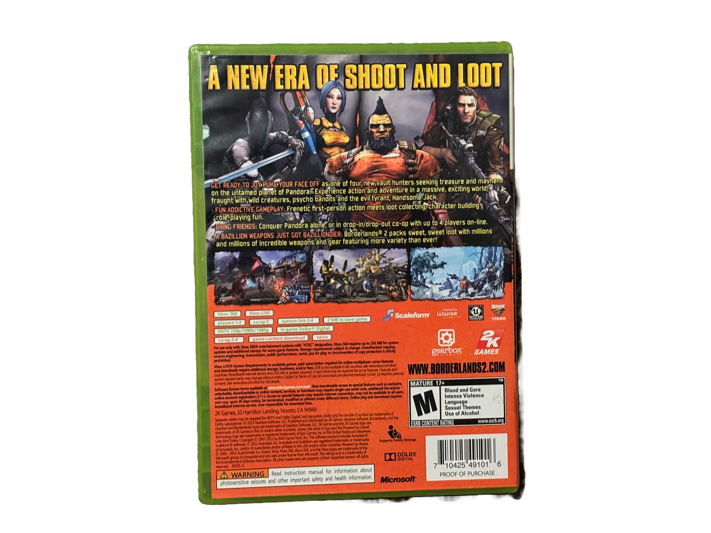Borderlands 2 Microsoft Xbox 360 Video Game. Complete.