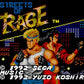Streets of Rage Sega Game Gear Video Game