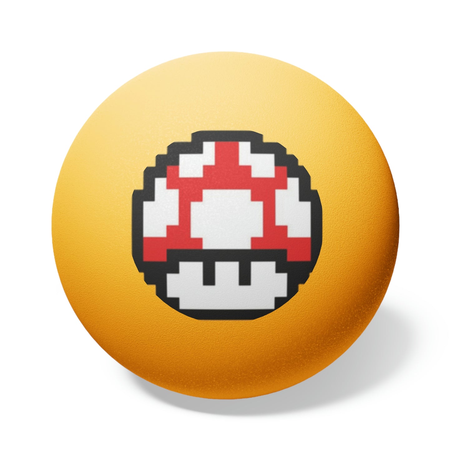 Red Mushroom 8 Bit Style Ping Pong Balls, 6 pcs