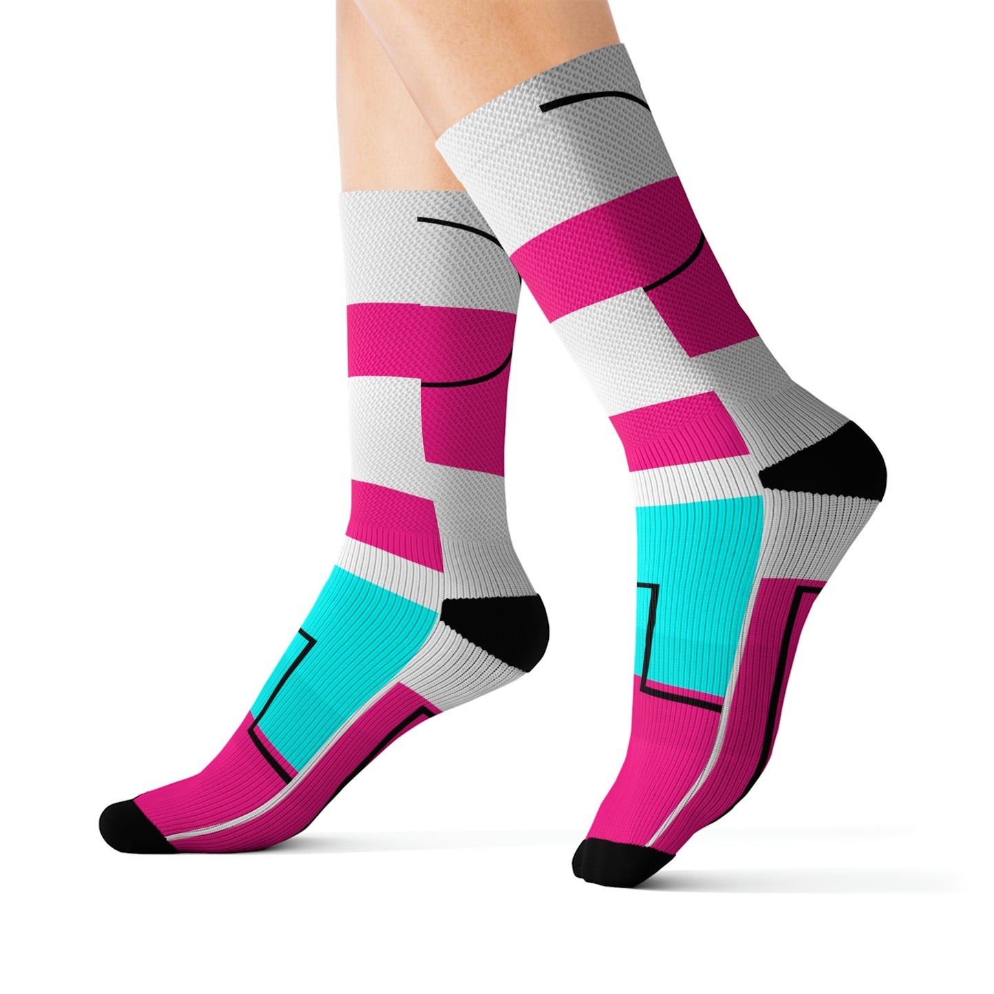 Tetris Style Sublimation Socks