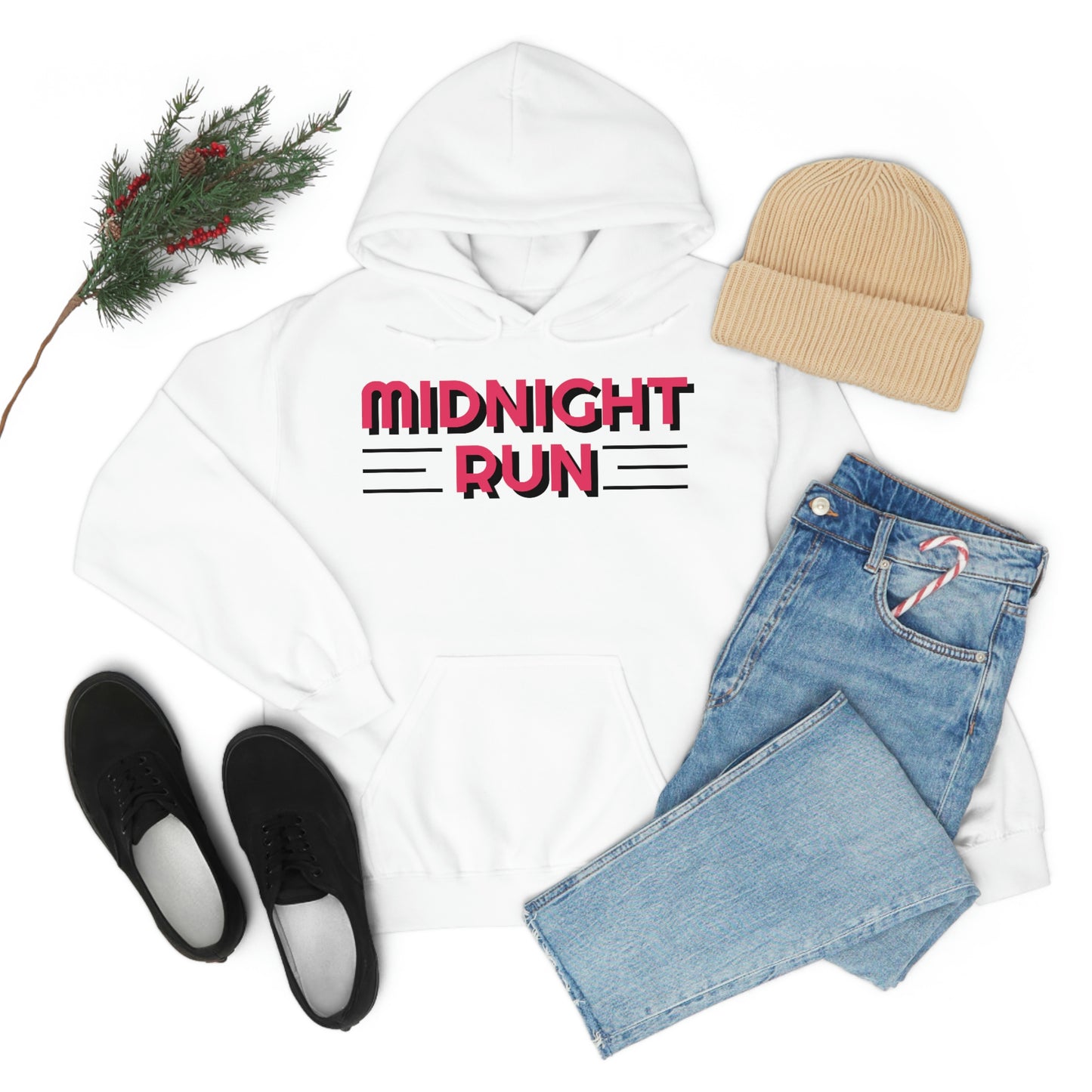 Midnight Run Retro Style Unisex Hooded Sweatshirt