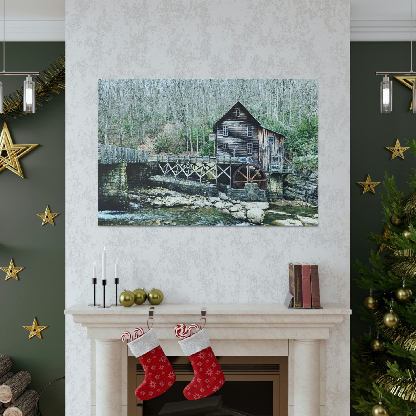 Grist Mill Scenic Canvas Gallery Wraps