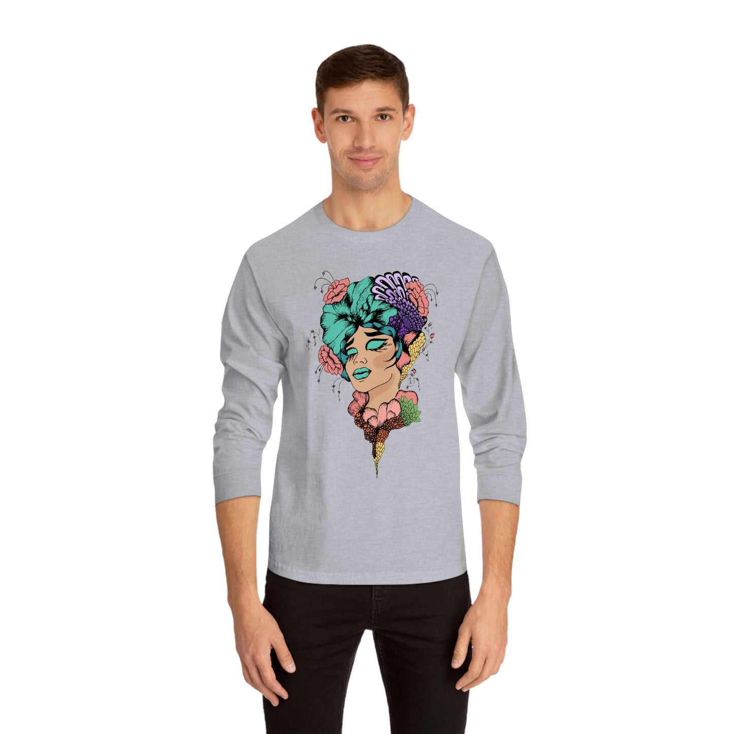 Floral Woman Alternate Unisex Classic Long Sleeve T-Shirt