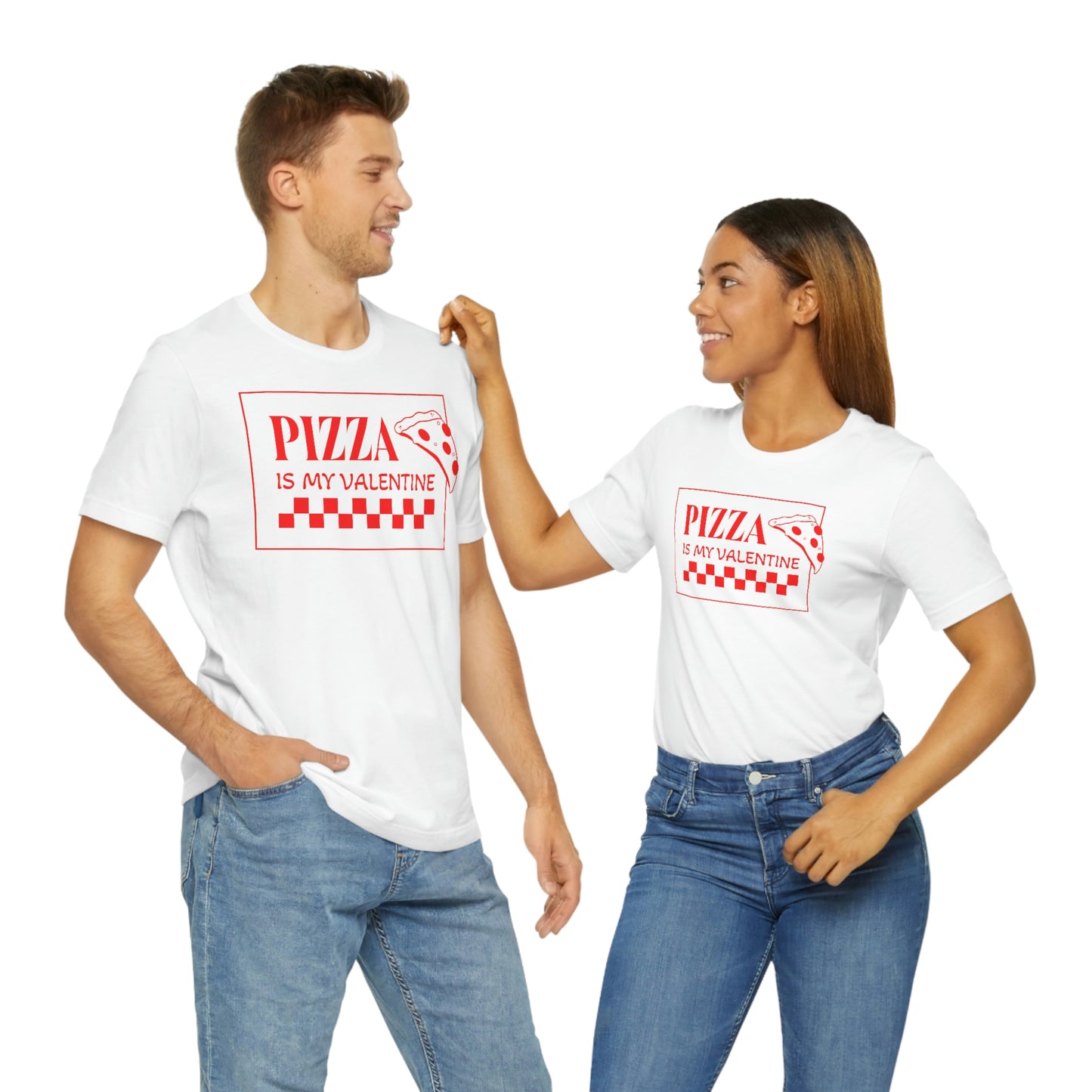 Pizza Is My Valentine Unisex Jersey Short Sleeve Tee