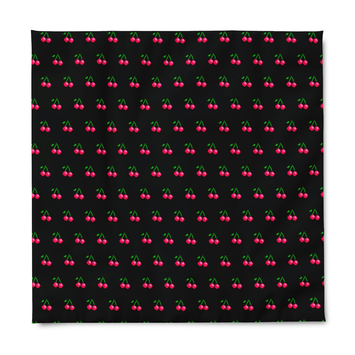 Cherries 8 Bit Video Game Style Duvet Cover