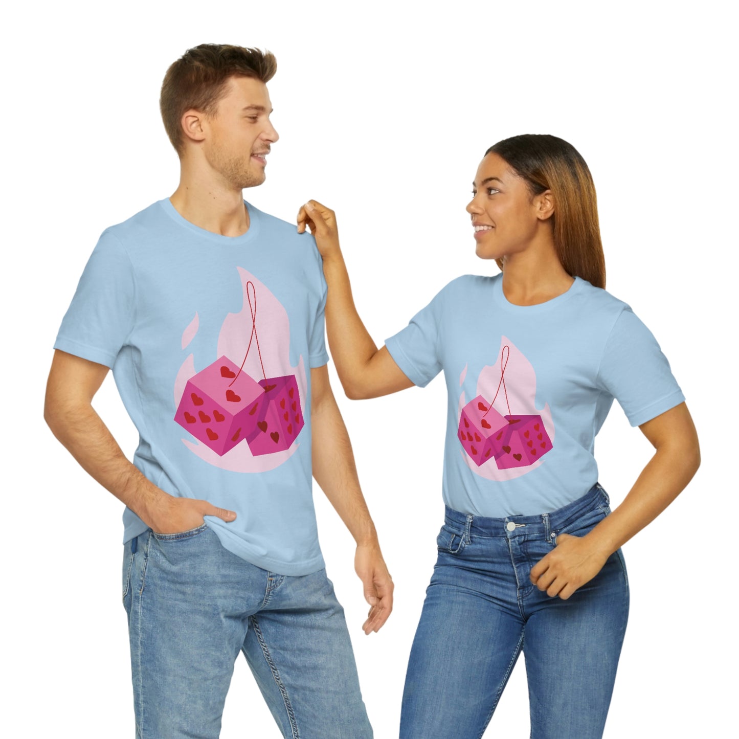 Dice Hearts Unisex Jersey Short Sleeve Tee