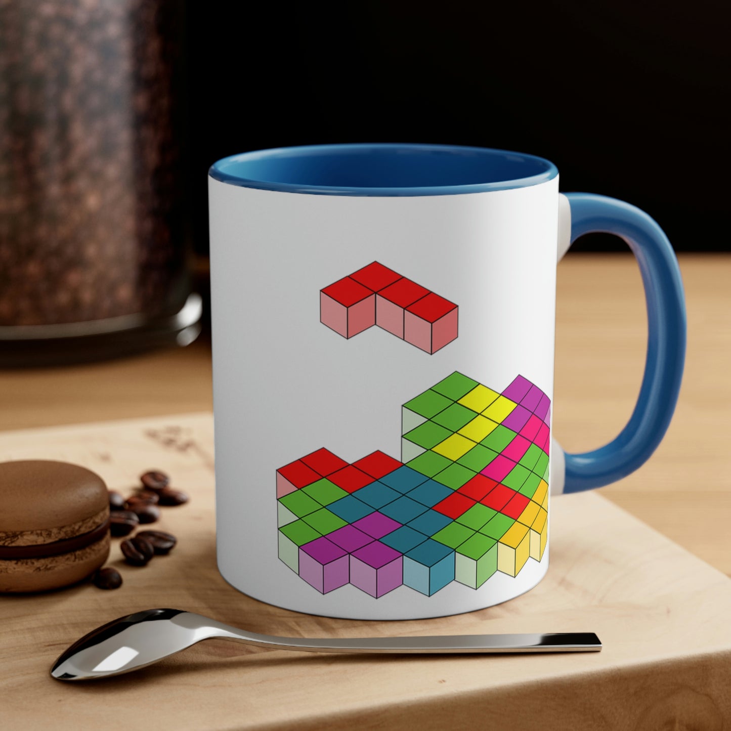 Tetris Style Accent Coffee Mug, 11oz