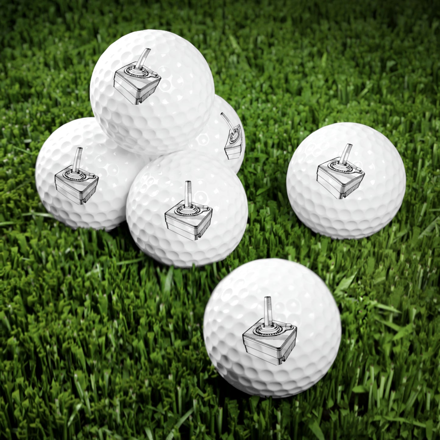 Retro Joystick Style Golf Balls, 6pcs