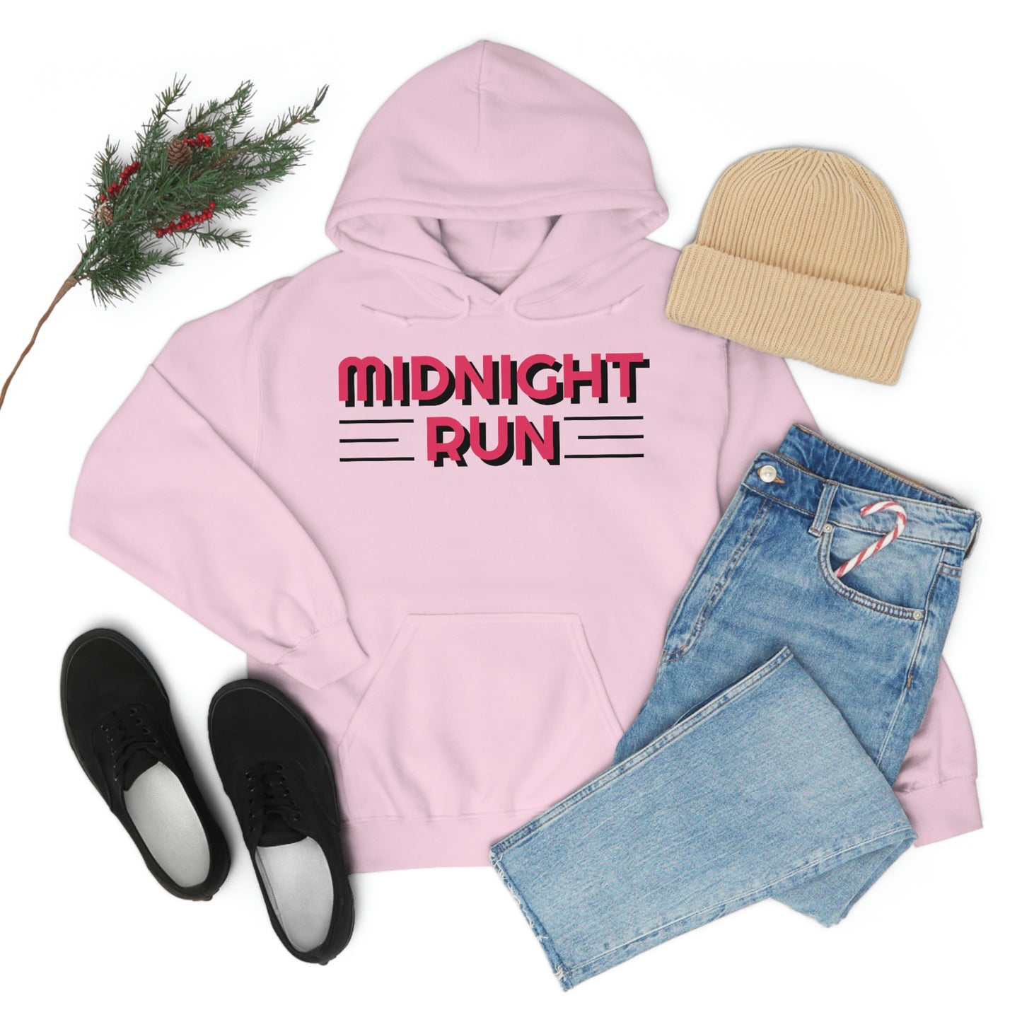 Midnight Run Retro Style Unisex Hooded Sweatshirt