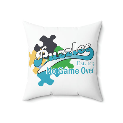 Puzzles LTD White Spun Polyester Square Pillow