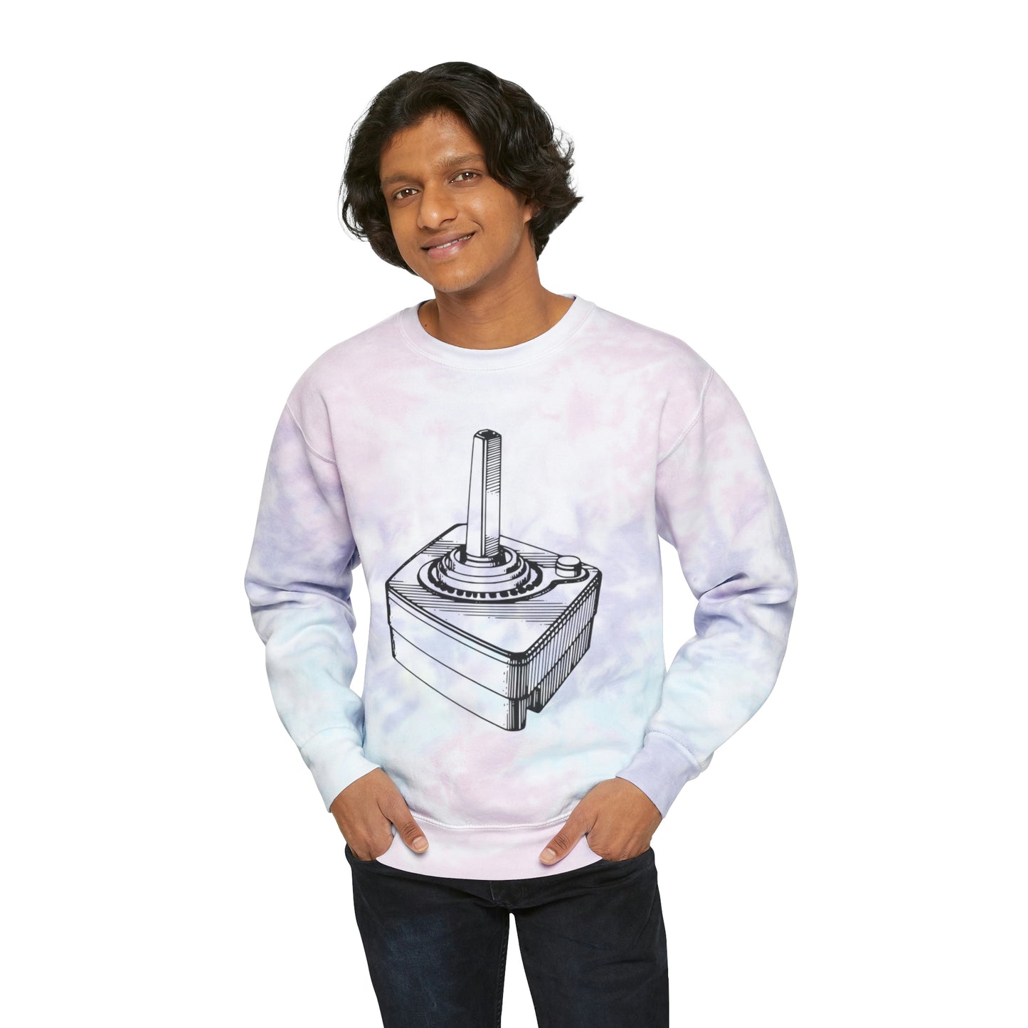 Retro Joystick Unisex Tie-Dye Sweatshirt