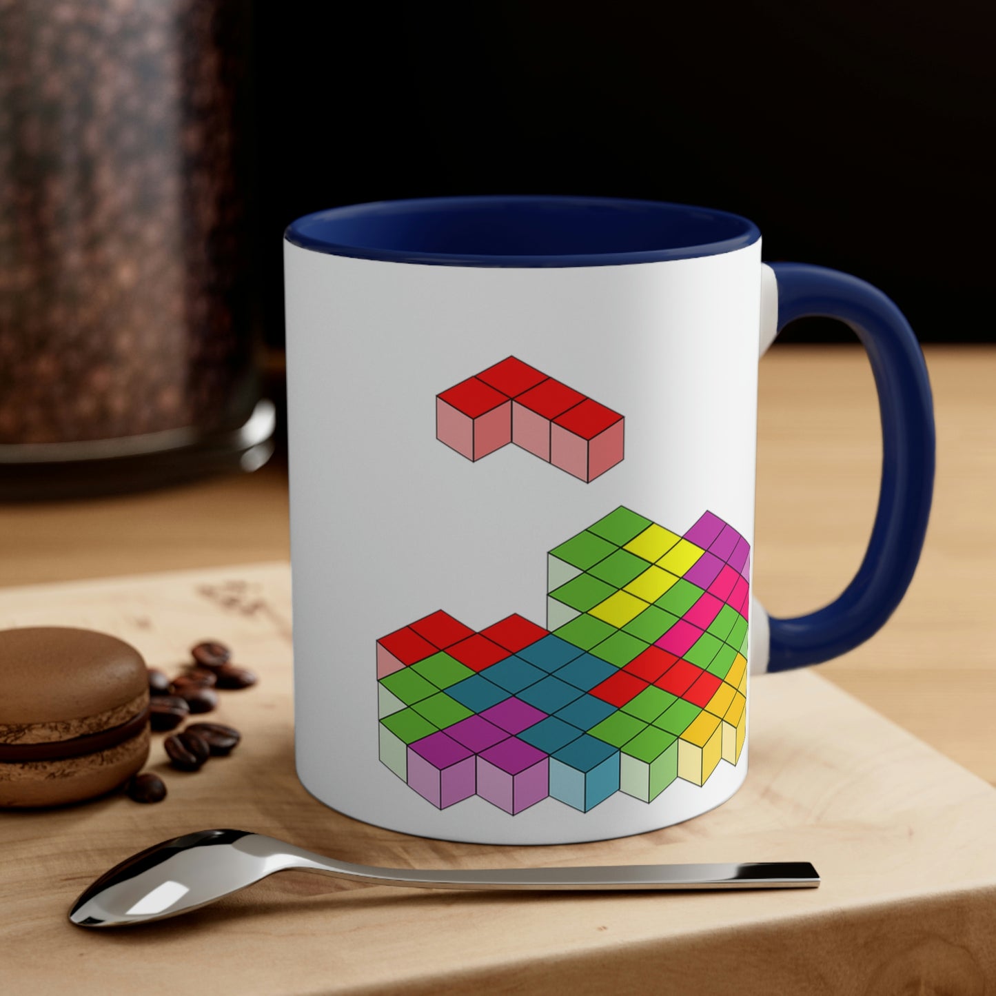 Tetris Style Accent Coffee Mug, 11oz