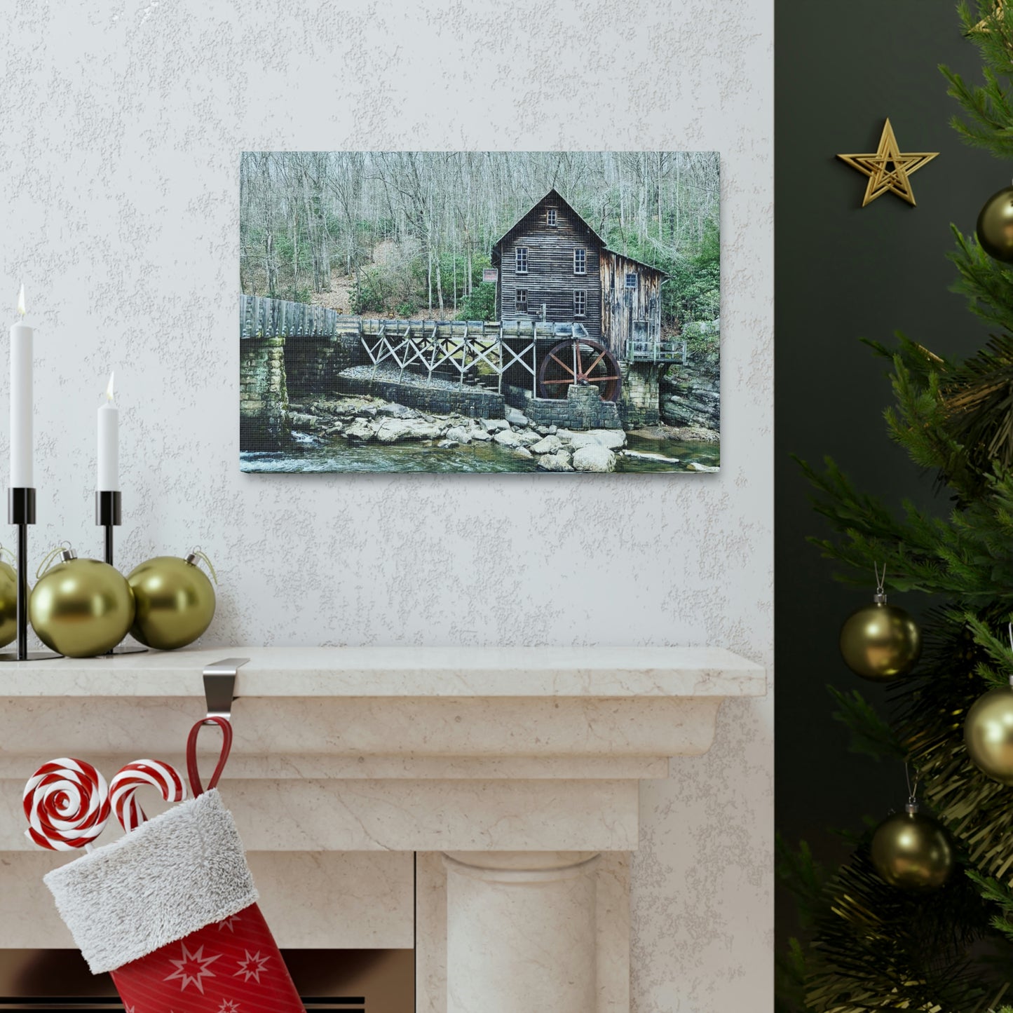 Grist Mill Scenic Canvas Gallery Wraps