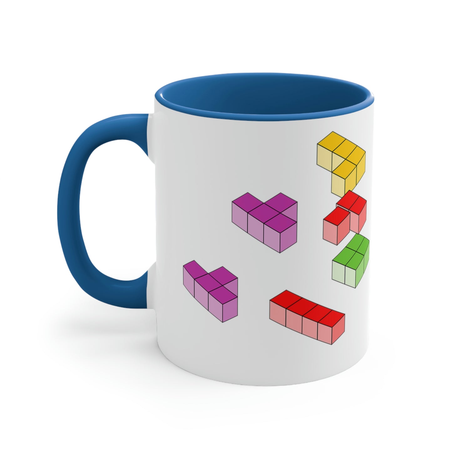 Tetris Style Accent Coffee Mug, 11oz