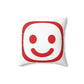 Smiley Face Spun Polyester Square Pillow