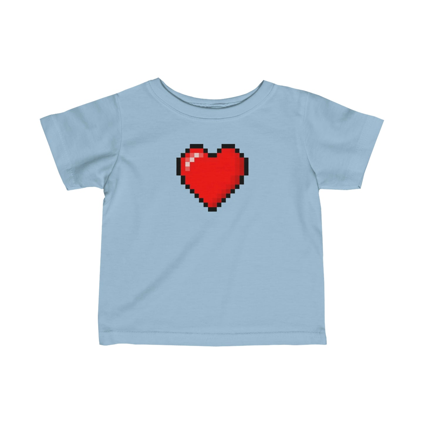 Heart 8 Bit Style Infant Fine Jersey Tee