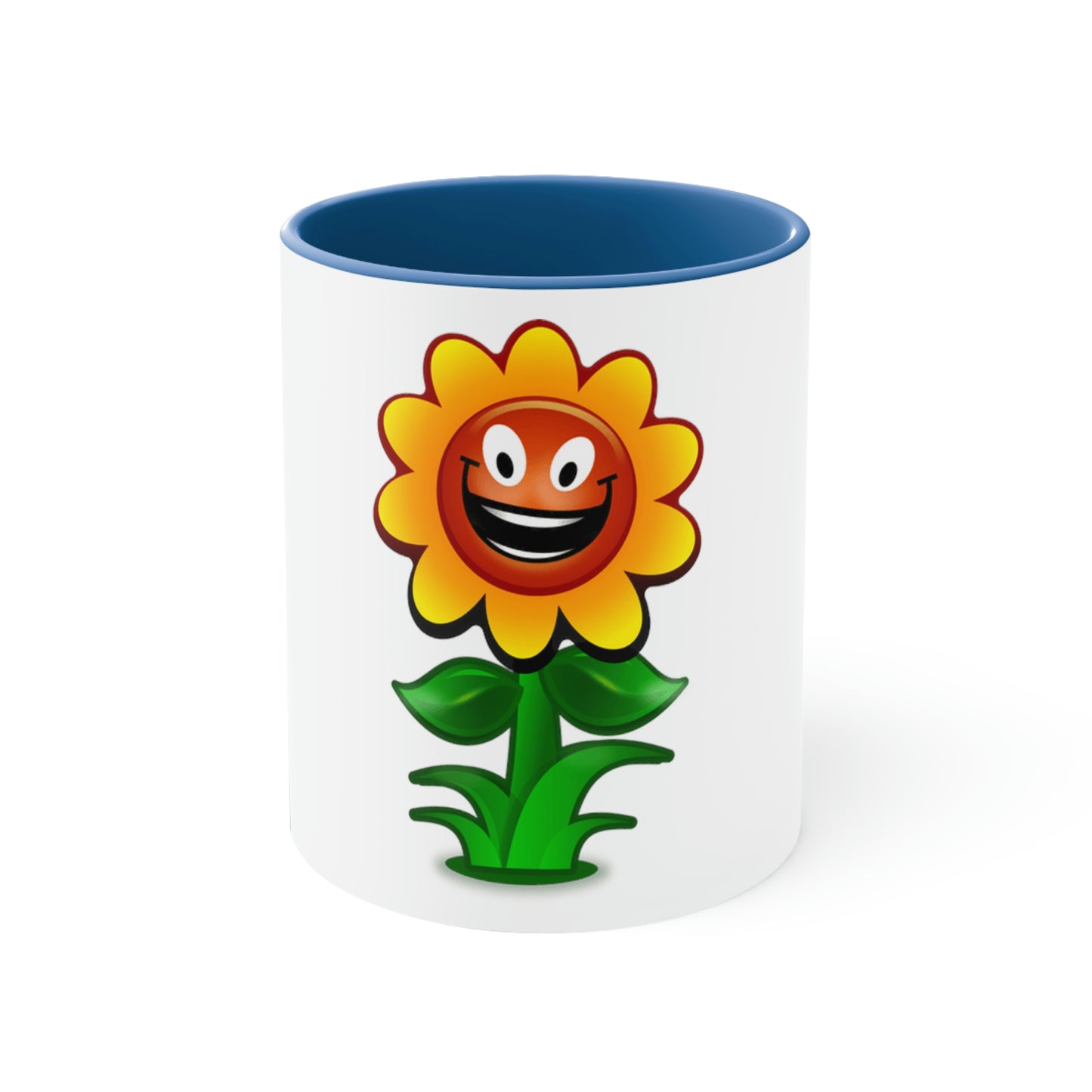 Video Game Style Flower Character Accent Coffee Mug, 11oz