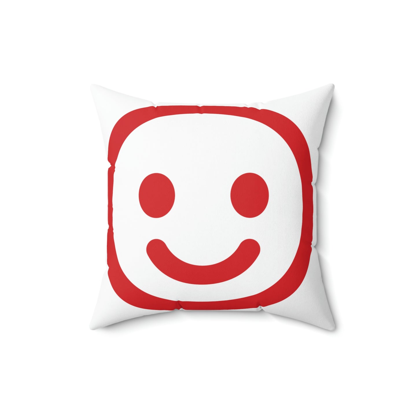 Smiley Face Spun Polyester Square Pillow