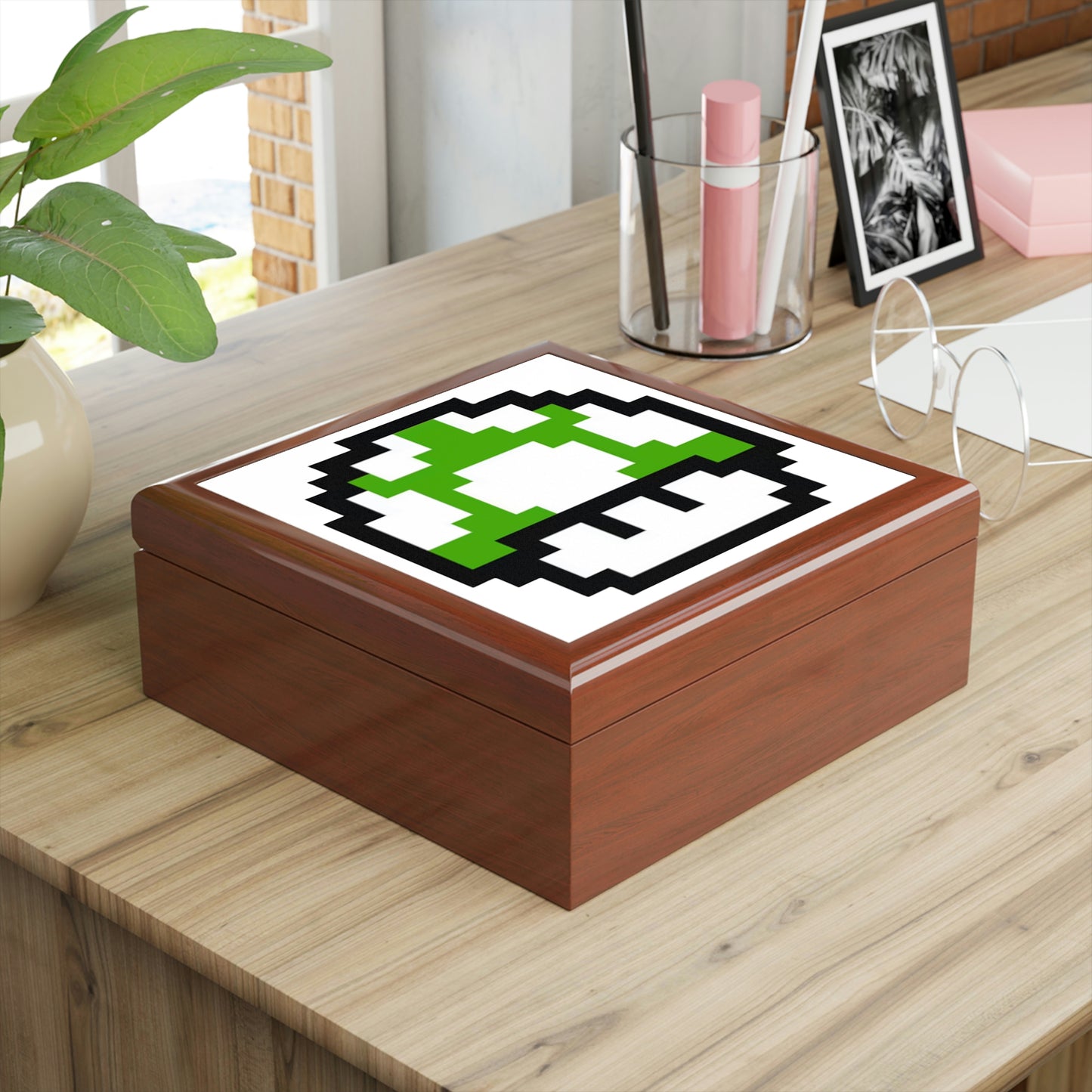 Mushroom 1UP Retro Style Jewelry Box