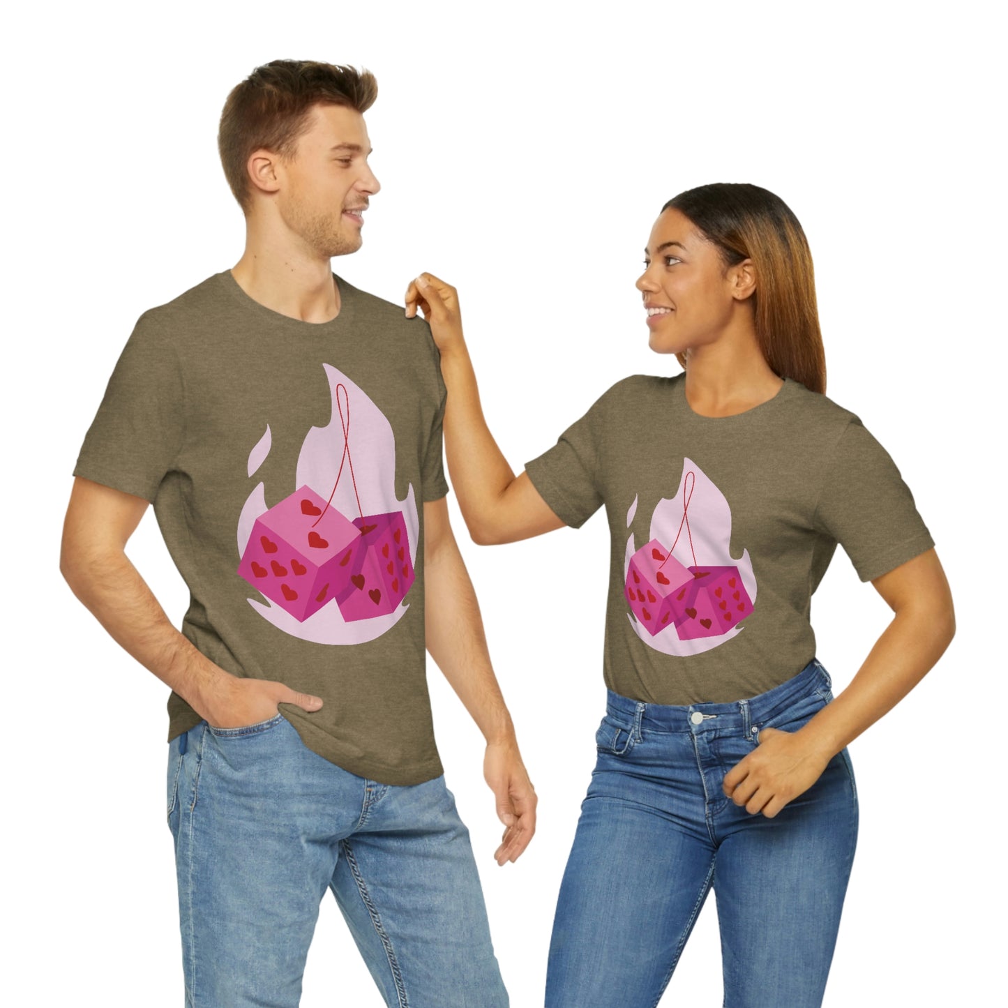 Dice Hearts Unisex Jersey Short Sleeve Tee