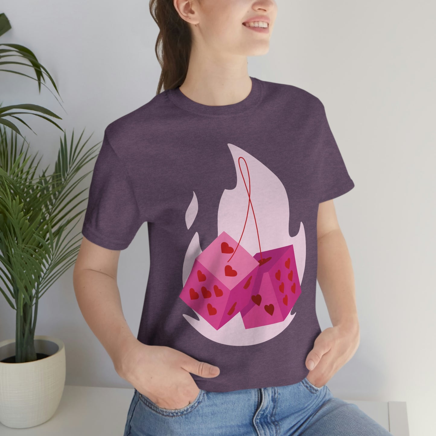 Dice Hearts Unisex Jersey Short Sleeve Tee