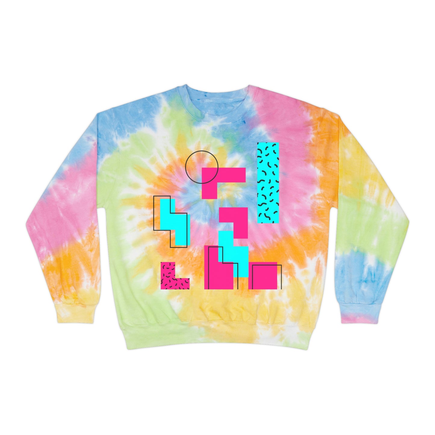 Tetris Style Unisex Tie-Dye Sweatshirt